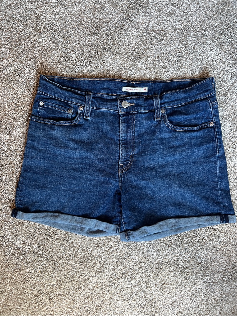 Levi's Rolled Hem Denim Shorts